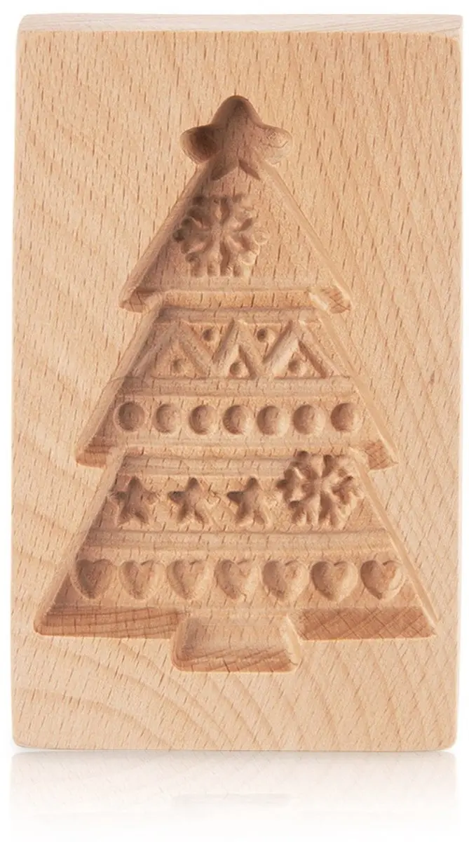 Koekjesvorm Houten Kerstboom 13x8 cm