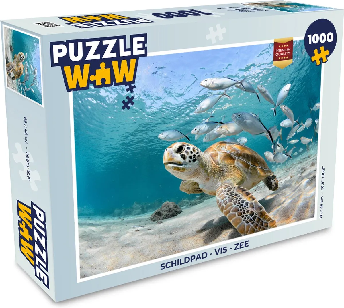 PuzzleWow Schildpad Vis Zee Legpuzzel 1000 Stuks