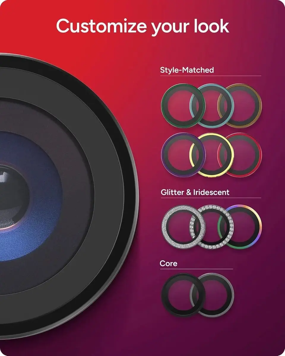 ZAGG Glass Elite Camera Rings iPhone 18 Pro/Max - Zwart - afbeelding 4 van 6