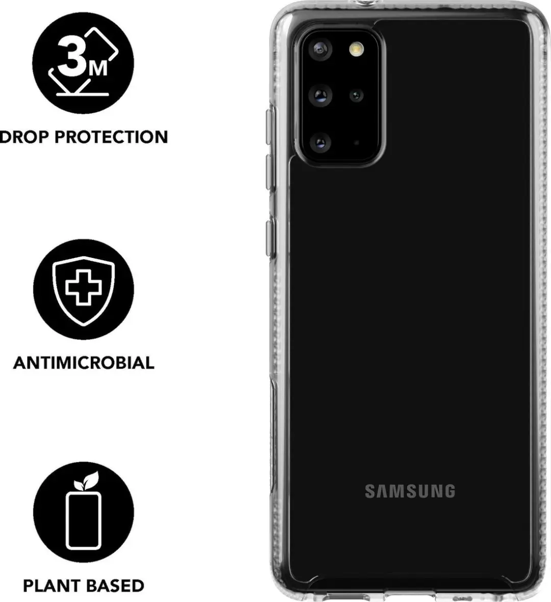 Tech21 Pure Clear T21-7681 Hoesje - Samsung Galaxy S20+ - Transparant - afbeelding 4 van 6