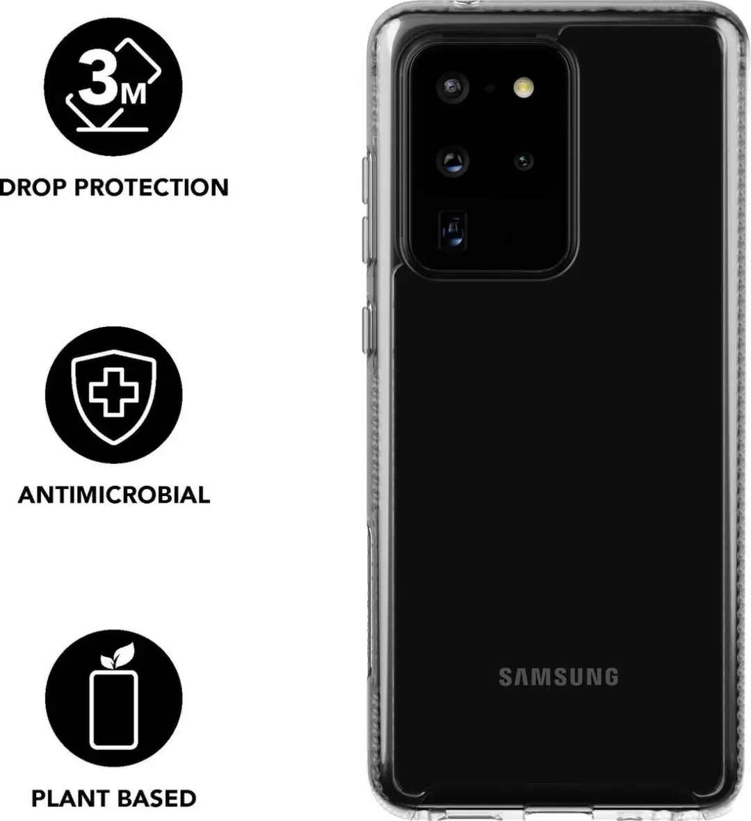 Tech21 Pure Clear T21-7704 Hoesje - Samsung Galaxy S20 Ultra - afbeelding 4 van 6