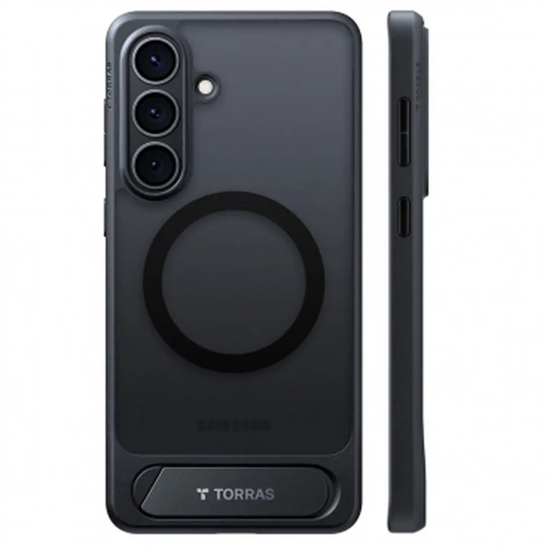 Torras Ostand Magnetic Hoesje Samsung Galaxy S26 Plus - Zwart - afbeelding 3 van 6