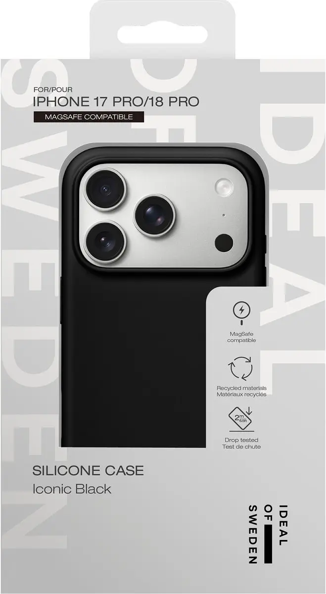 iDeal of Sweden iPhone 18/17 Pro Silicone Hoes - Iconic Black - IDSICMS-I2661P-01 - afbeelding 4 van 4