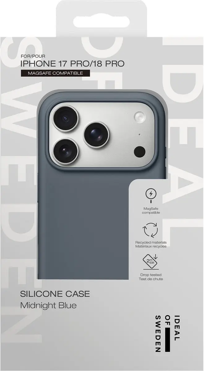 iDeal of Sweden Silicone Case iPhone 18/17 Pro - Midnight Blue - IDSICMS-I2661P-411 - afbeelding 4 van 4