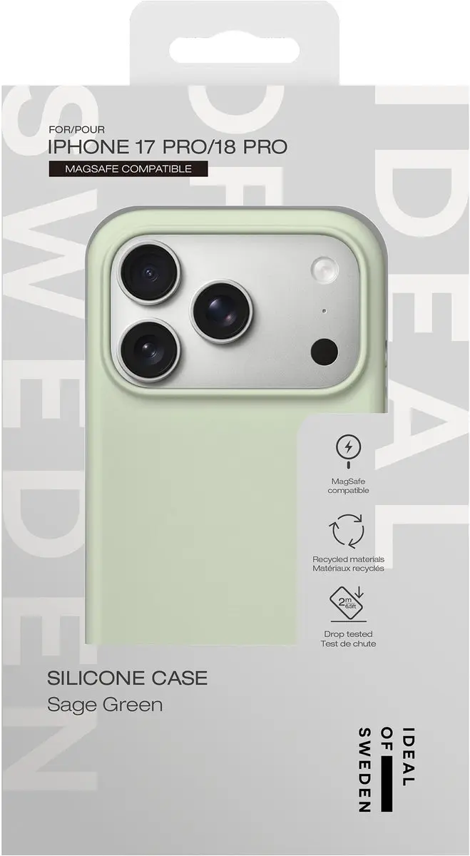 iDeal of Sweden Silicone Hoes iPhone 18/17 Pro - Sage Groen - IDSICMS-I2661P-419 - afbeelding 4 van 4