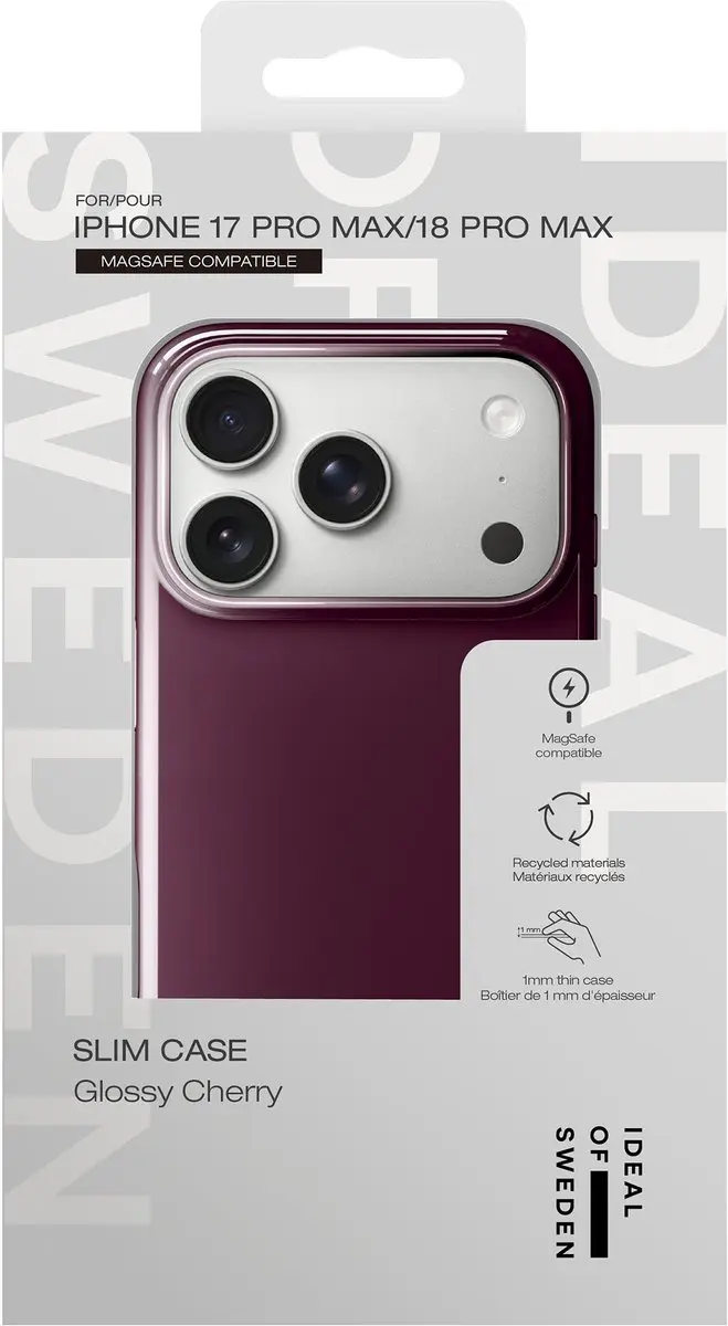 iDeal of Sweden Slim Case iPhone 18/17 Pro Max - Glossy Cherry - IDSLCMS-I2667P-584 - afbeelding 4 van 4
