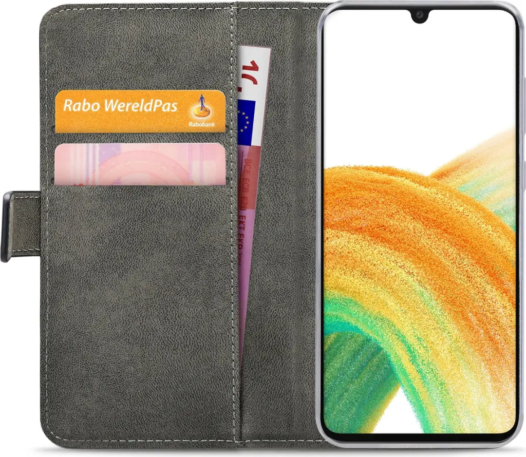 Mobilize Classic Gelly Wallet Bookcase Samsung Galaxy A33 - Zwart - afbeelding 2 van 6