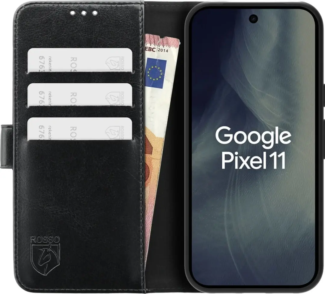 Rosso Element Wallet Book Case 262783 - Google Pixel 11 - 3 Pasjes - Zwart - afbeelding 4 van 6