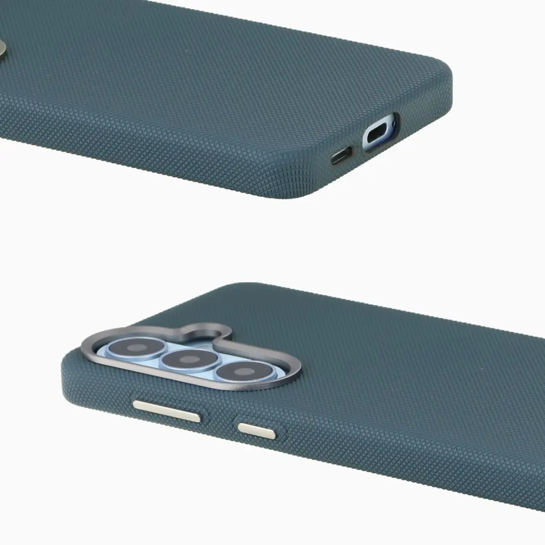 Accezz Hoesje Samsung Galaxy S26 - Mesh Backcover Donkerblauw - afbeelding 4 van 6