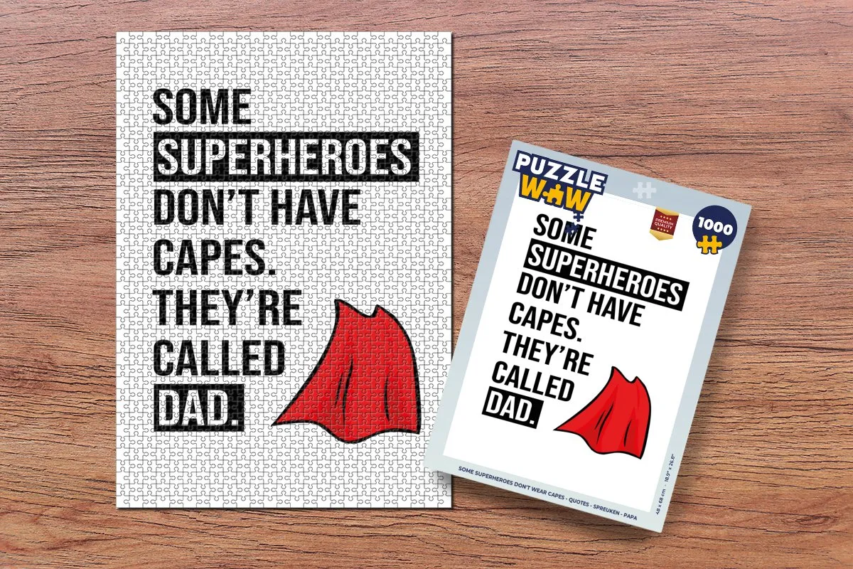 PuzzleWow Some superheroes don't wear capes Legpuzzel 1000 Stuks - Multicolor