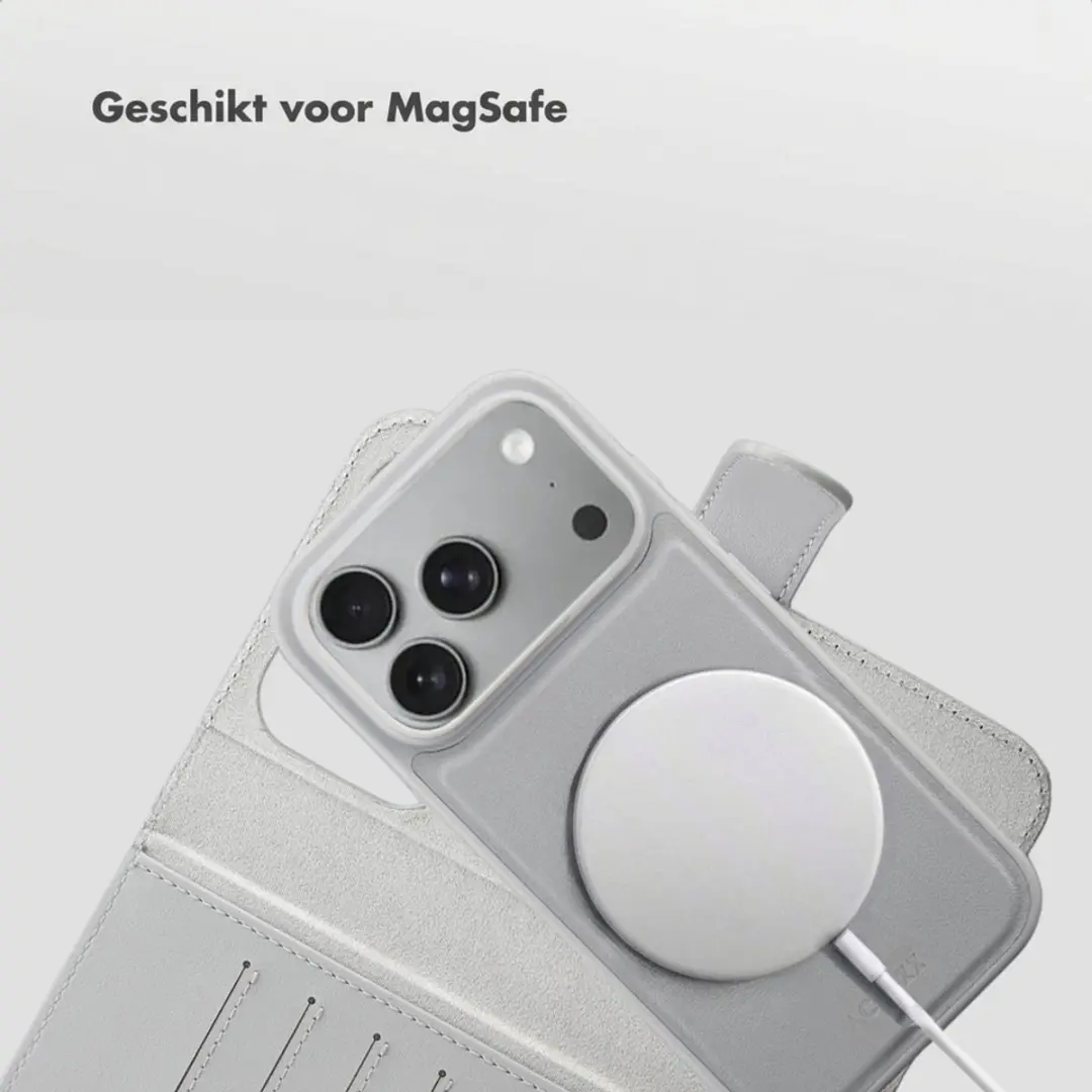Accezz iPhone 18 Pro/17 Pro MagSafe Hoesje - 6 Pasjes - Grijs - afbeelding 5 van 6