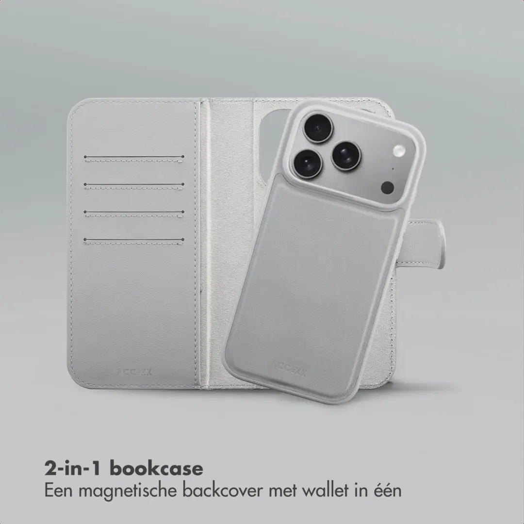 Accezz iPhone 18 Pro/17 Pro MagSafe Hoesje - 6 Pasjes - Grijs - afbeelding 3 van 6