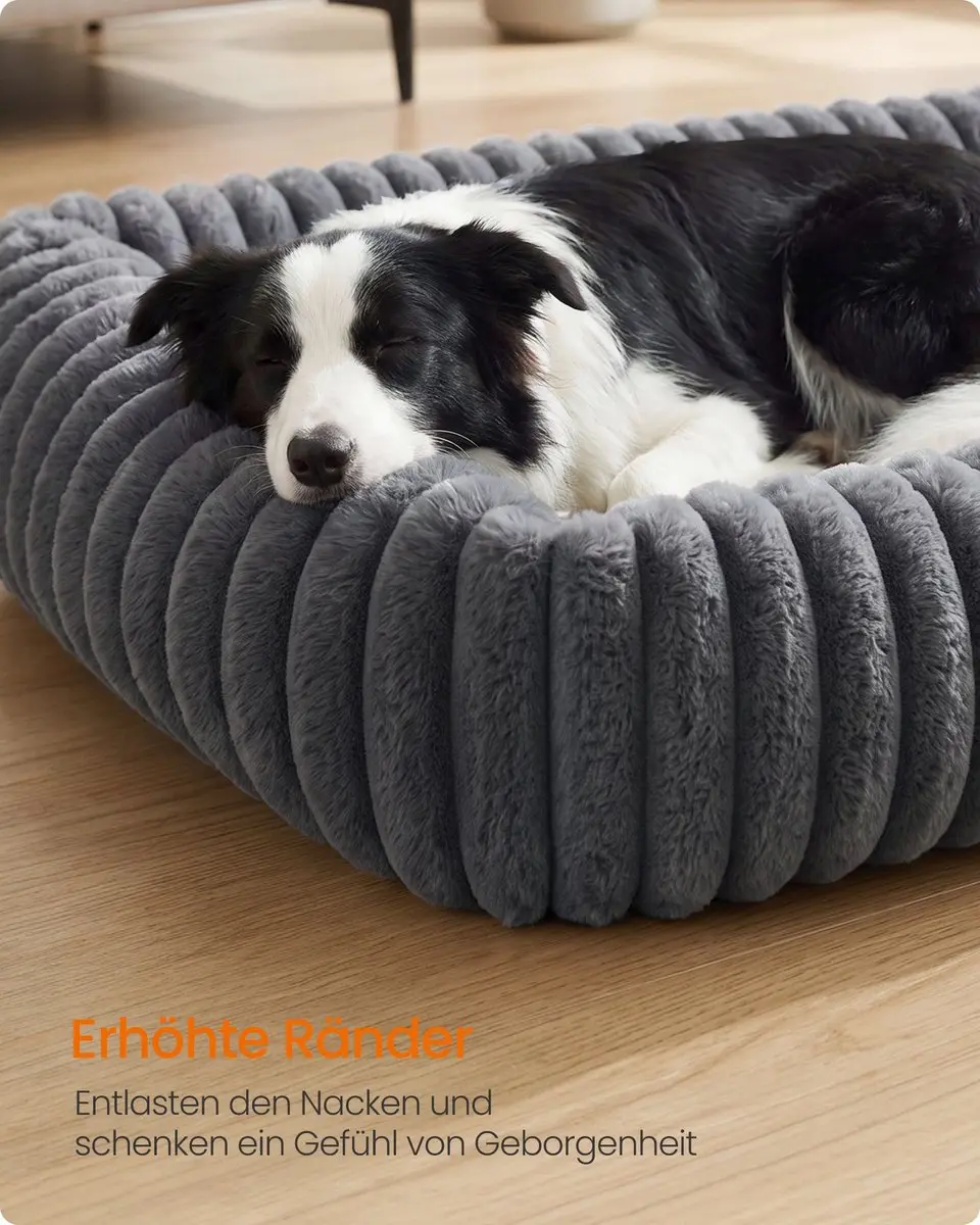 Songmics Orthopedische Hondenmand Loodgrijs 106x75x20cm