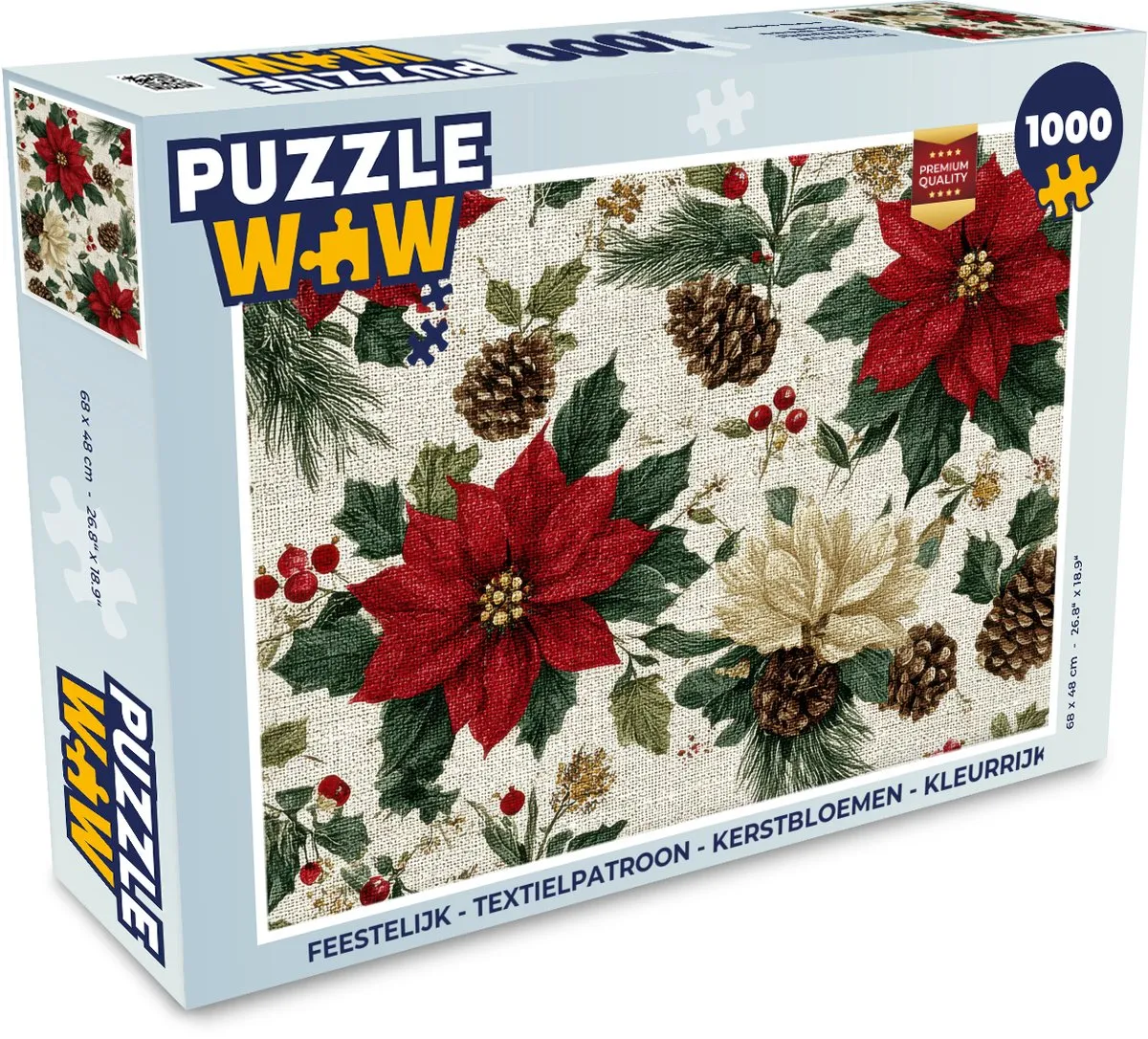 PuzzleWow Kerstbloemen Puzzle 1000 Stuks
