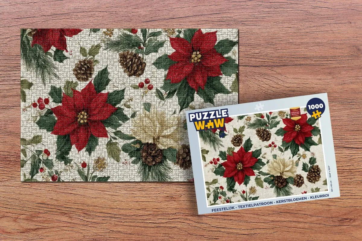 PuzzleWow Kerstbloemen Puzzle 1000 Stuks