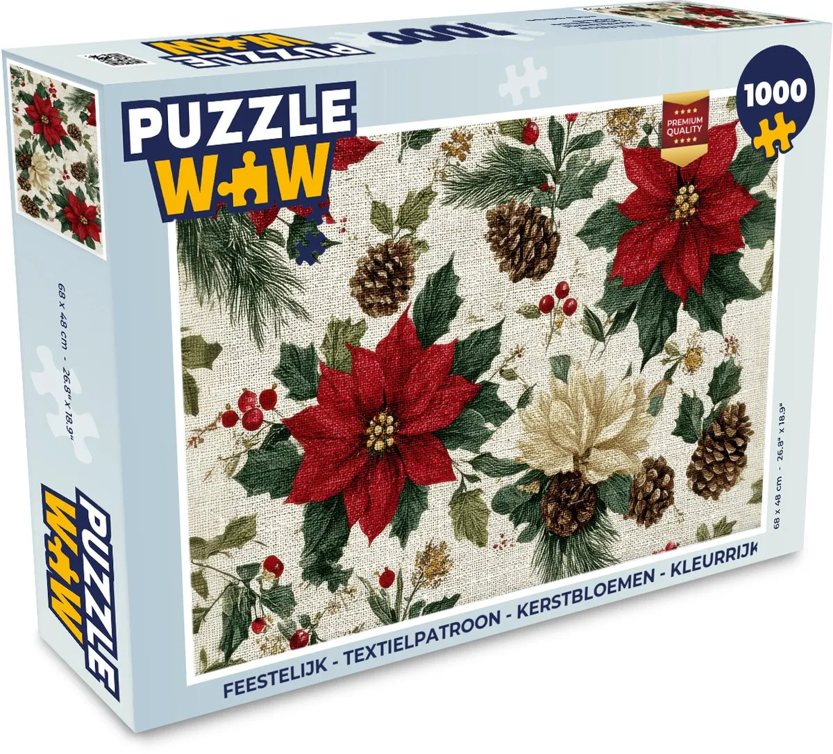 PuzzleWow Kerstbloemen Puzzle 1000 Stuks