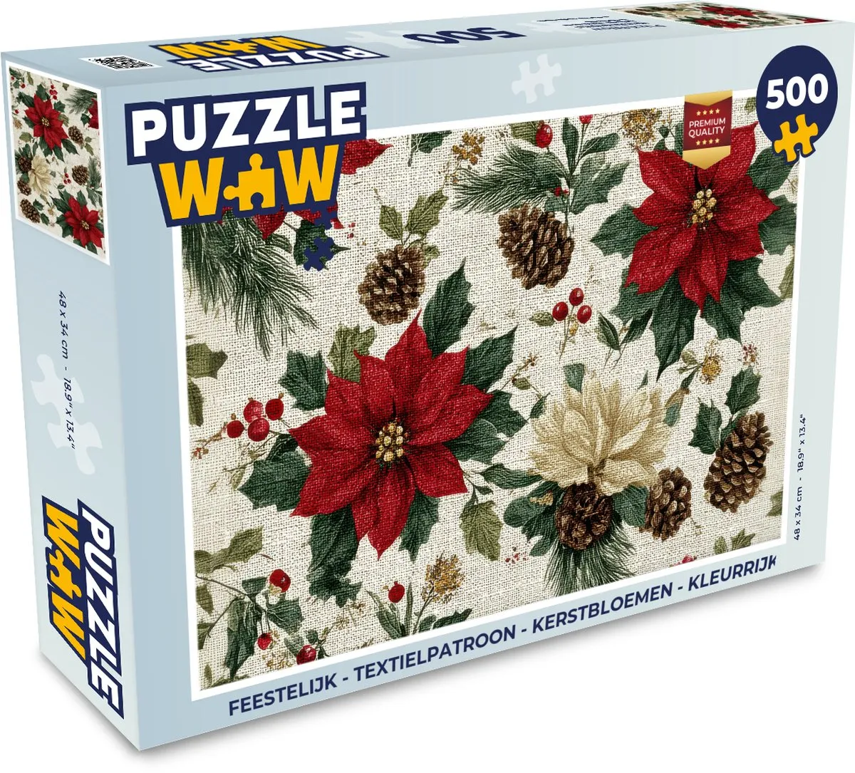 PuzzleWow Kerstbloemen Puzzle 1000 Stuks