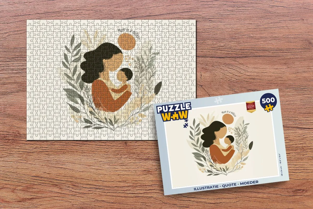 PuzzleWow Moeder Legpuzzel 500 Stuks - Quote Illustratie