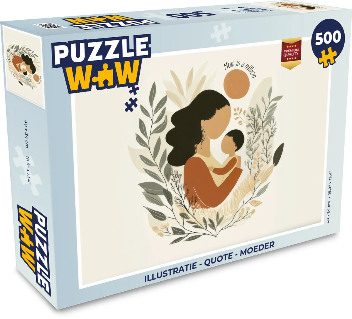 PuzzleWow Moeder Legpuzzel 500 Stuks - Quote Illustratie
