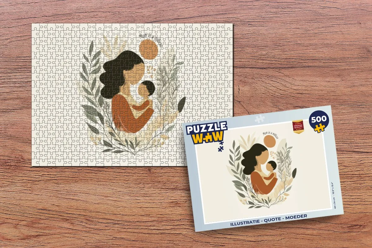 PuzzleWow Moeder Legpuzzel 500 Stuks - Quote Illustratie