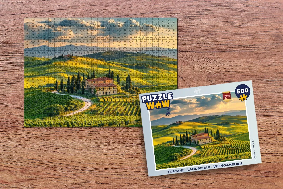 PuzzleWow Toscane Landschap Legpuzzel 500 Stuks