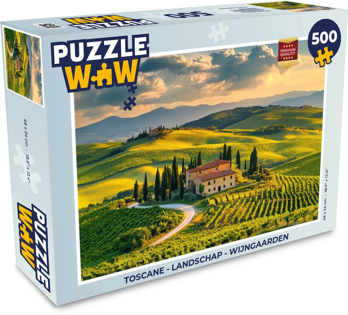 PuzzleWow Toscane Landschap Legpuzzel 500 Stuks