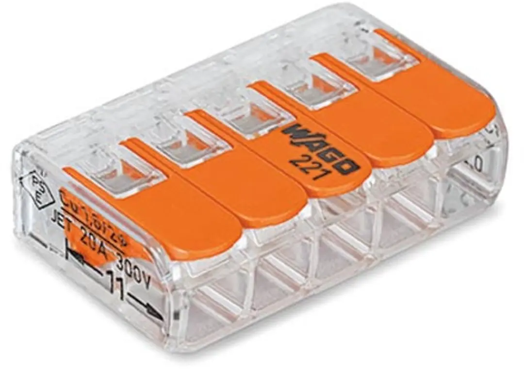 Wago 221-415 klemmenblok 1P Oranje, Transparant (25 stuks)