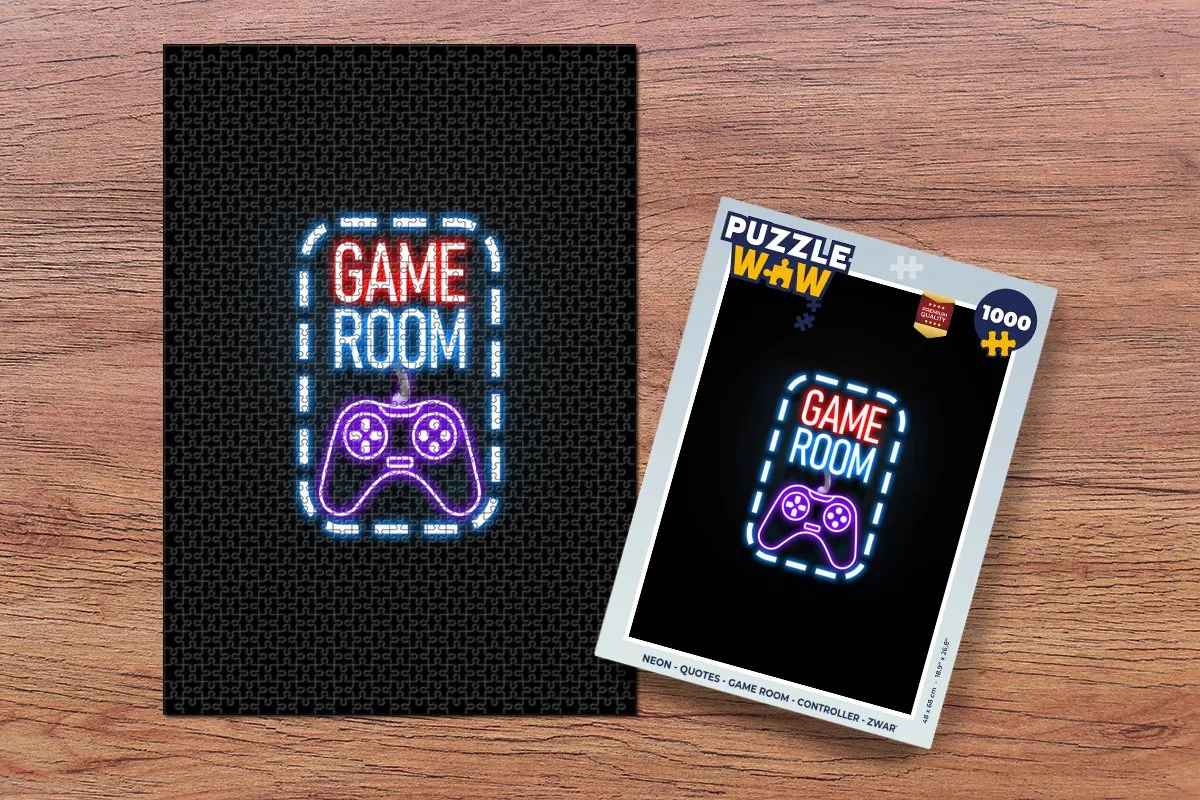 PuzzleWow Neon Quotes Legpuzzel 1000 Stuks - Multicolor
