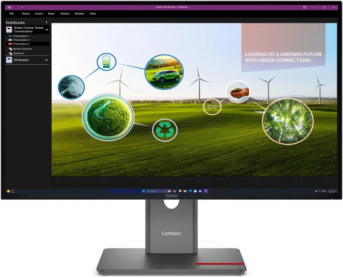 Lenovo ThinkVision P27Q-40 Monitor 27" - Zwart