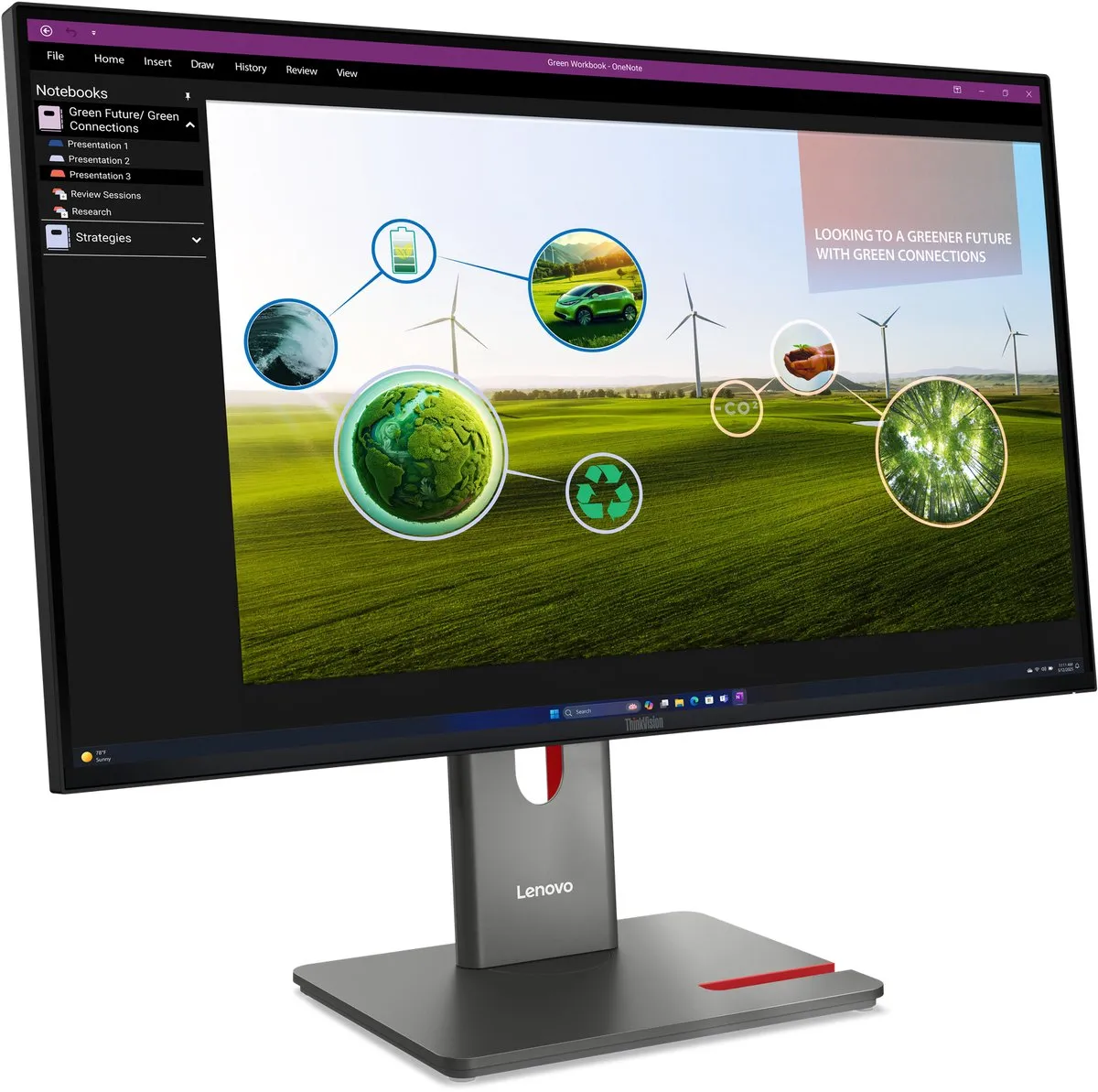 Lenovo ThinkVision P27Q-40 Monitor 27" - Zwart