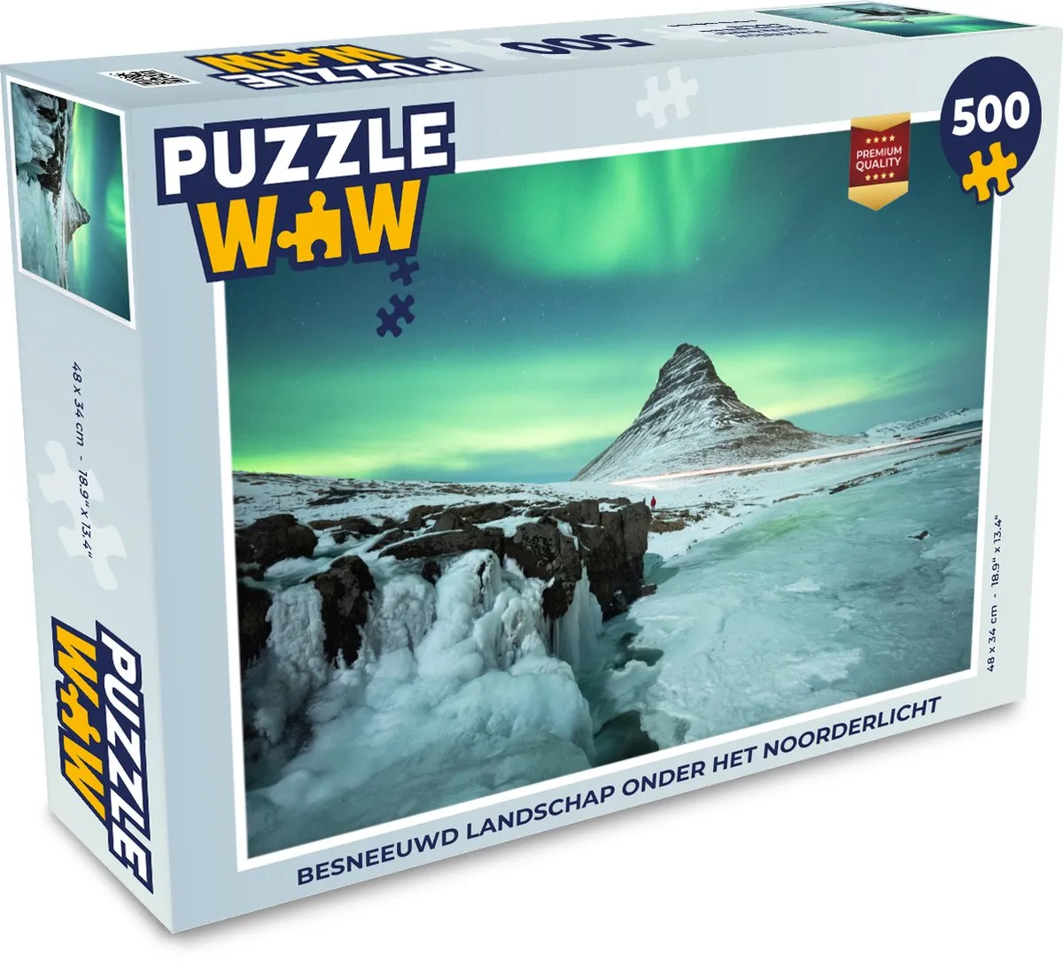 PuzzleWow Legpuzzel Besneeuwd Landschap 500 Stuks - Multicolor