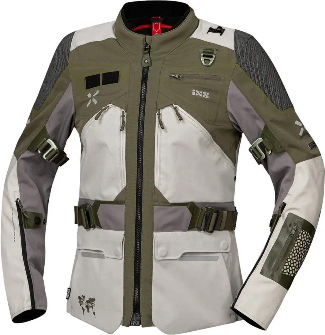 IXS Venture-Air 1.0 Dames Groen Grijs Textiele Motorjas