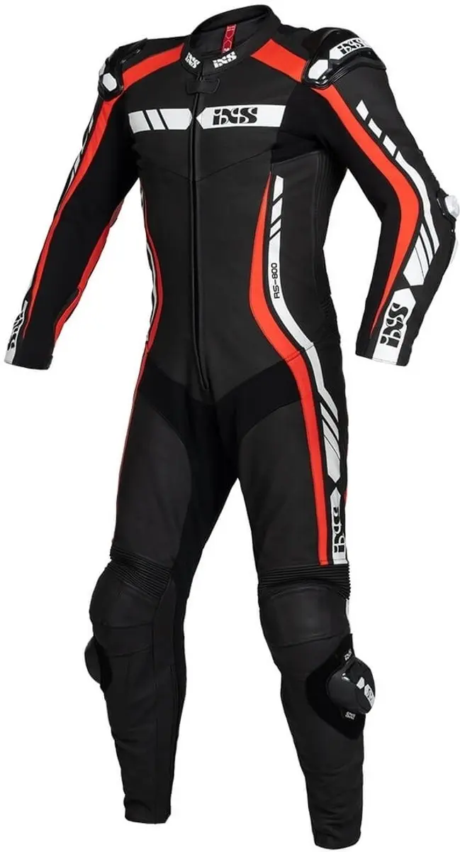 IXS Sport RS-800 1.0 Zwart Rood Wit 1-Delig Motorpak - Racepak