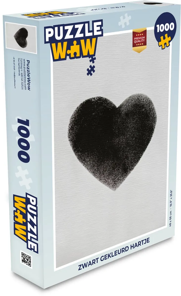 PuzzleWow Hart Design Legpuzzel 1000 Stuks - Multicolor