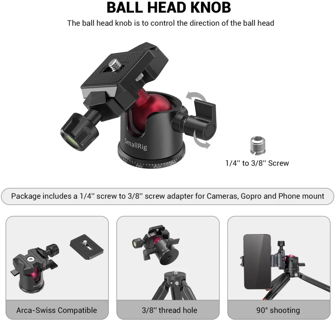 SmallRig 2664 Tafelstatief - Panoramisch Arca-Swiss