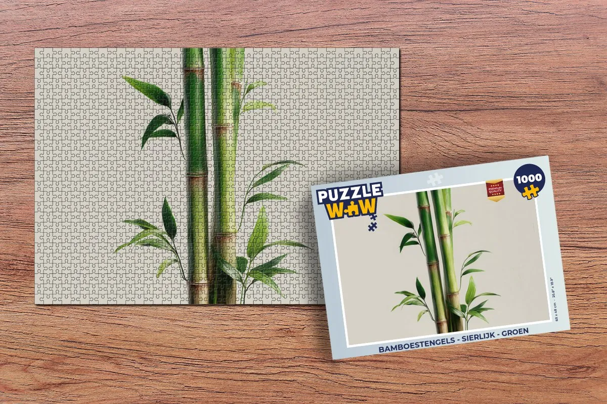 PuzzleWow Bamboestengels Legpuzzel 1000 Stuks - Groen