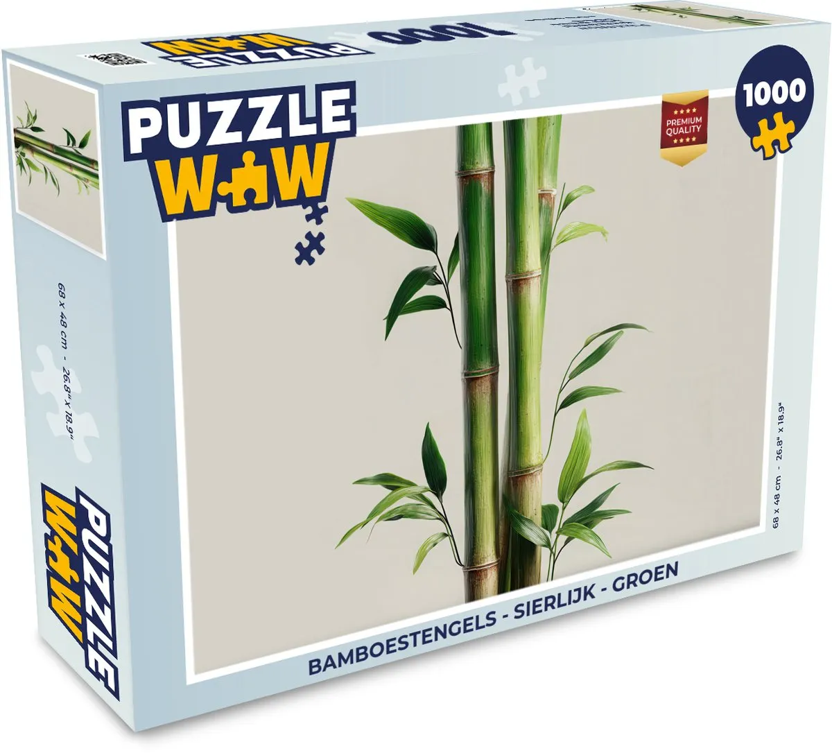 PuzzleWow Bamboestengels Legpuzzel 1000 Stuks - Groen