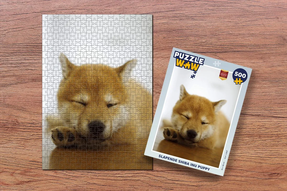 PuzzleWow Slapende Shiba Inu Legpuzzel 500 Stuks - Multicolor
