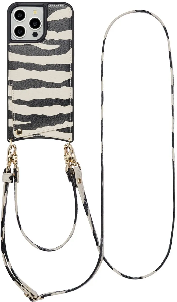 Selencia Hoesje iPhone 15 Pro Max Zazzy Zebra