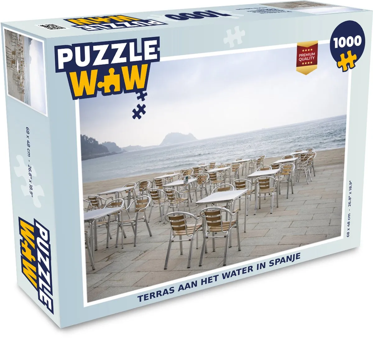 PuzzleWow Legpuzzel Terras aan het water in Spanje 1000 Stuks - Multicolor