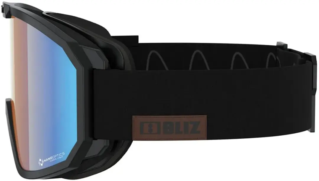 Bliz Rave Skibril - Matt Black W White Logo - Oranje Lenzen