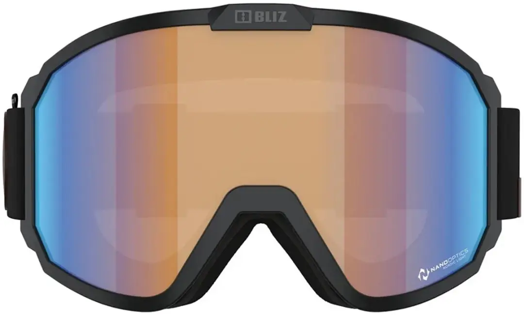 Bliz Rave Skibril - Matt Black W White Logo - Oranje Lenzen