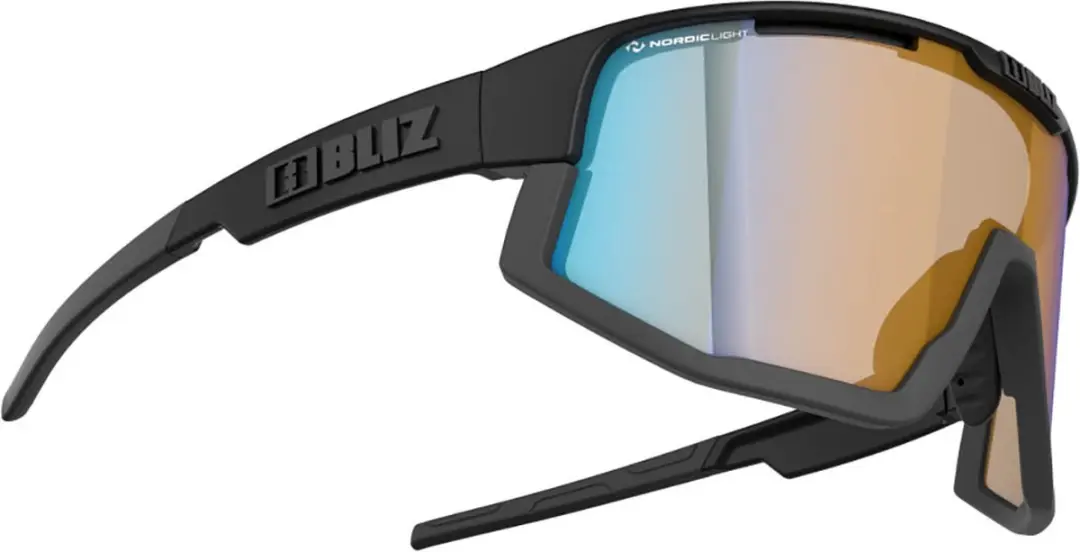 Bliz Vision Sportbril OZB7001-02 - Matte Black Nano Optics Nordic/Coral-Orange Blue Mirror