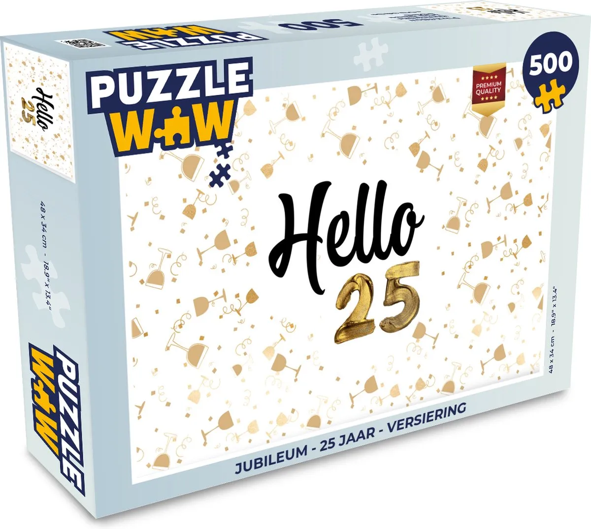PuzzleWow Jubileum Legpuzzel 500 Stuks - Multicolor