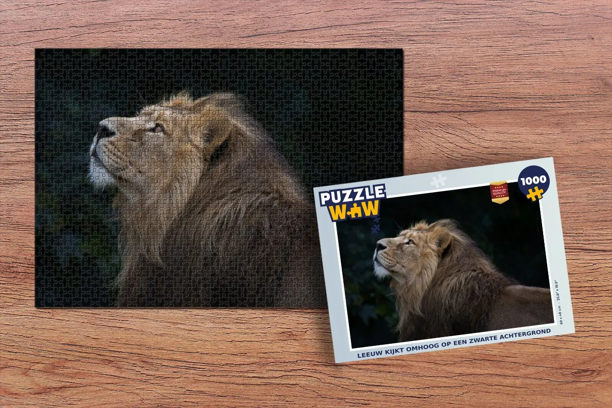 PuzzleWow Leeuw Jungle Legpuzzel 1000 Stuks - Multicolor