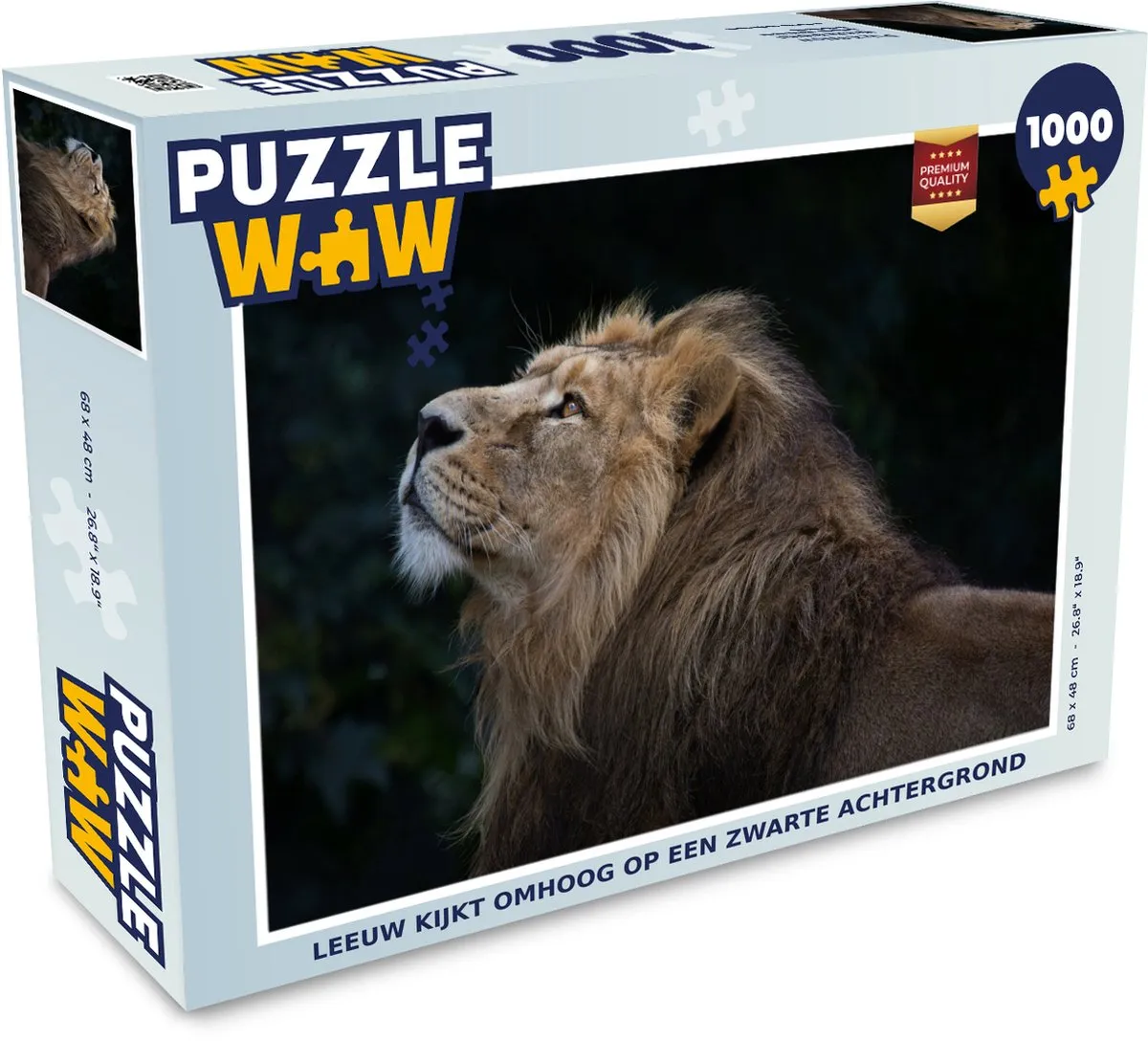PuzzleWow Leeuw Jungle Legpuzzel 1000 Stuks - Multicolor