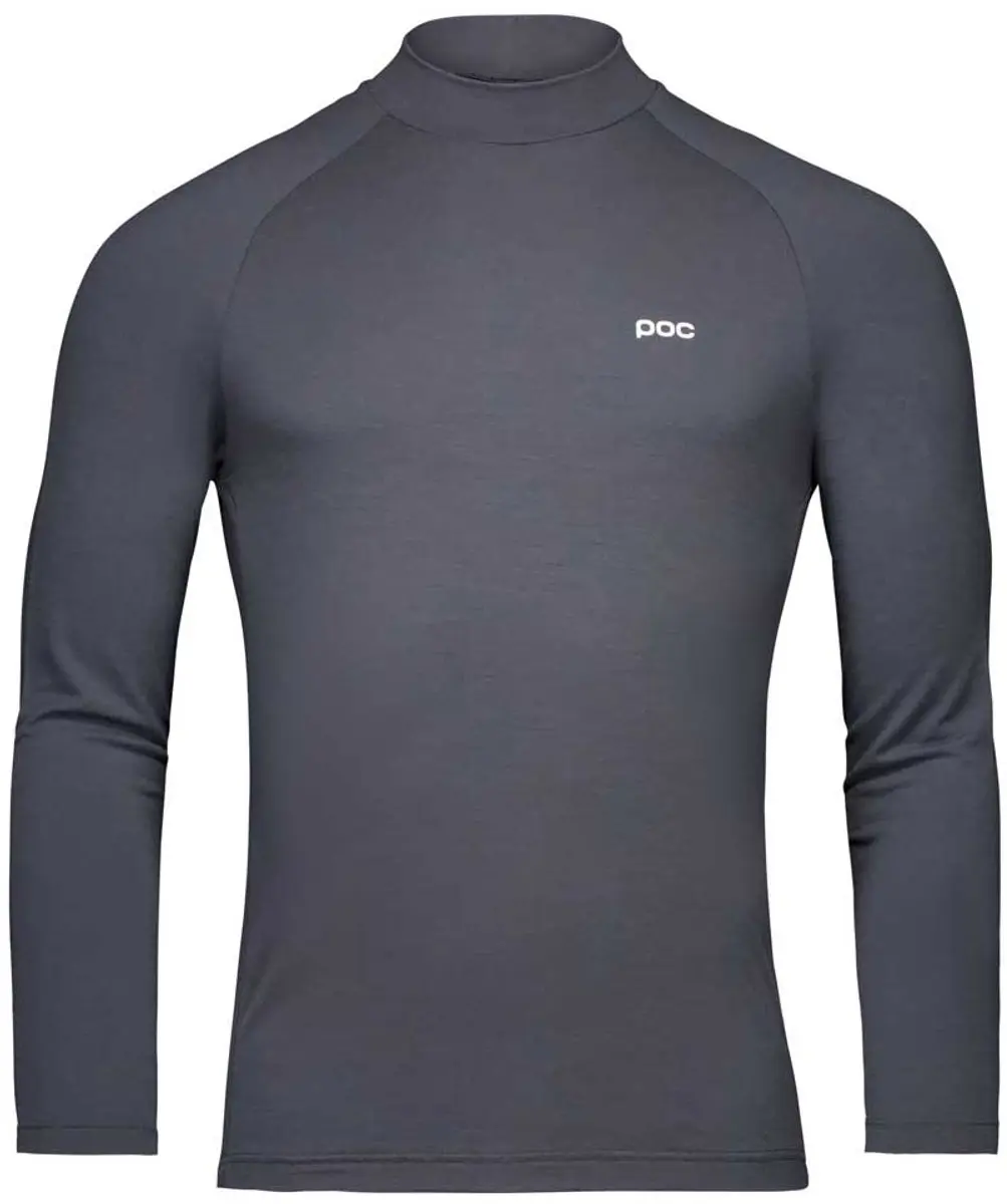 POC Merino Mock Neck Basislaag - L - Sylvanite Grey