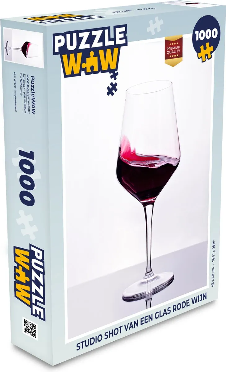 PuzzleWow Legpuzzel Rode Wijn 1000 Stuks - Multicolor