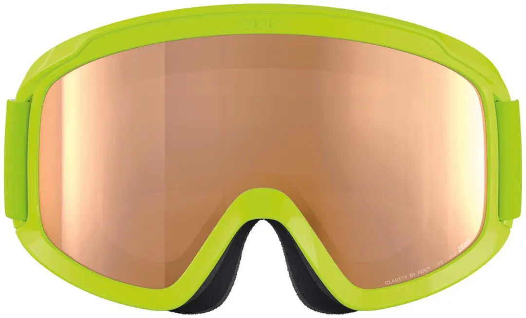POCito Opsin Skibril Junior - Oranje Lens - Limegroen/Wit