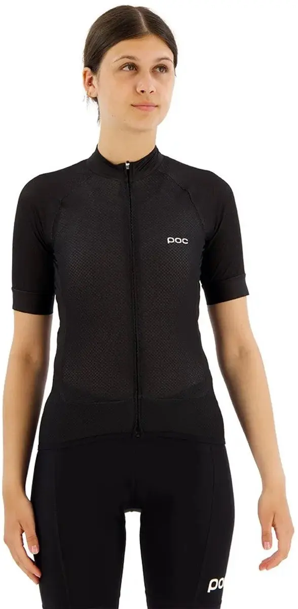 Poc Essential Road Logo Korte Mouw Wielertrui Zwart M Vrouw